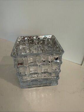 Mercury glass candle holder